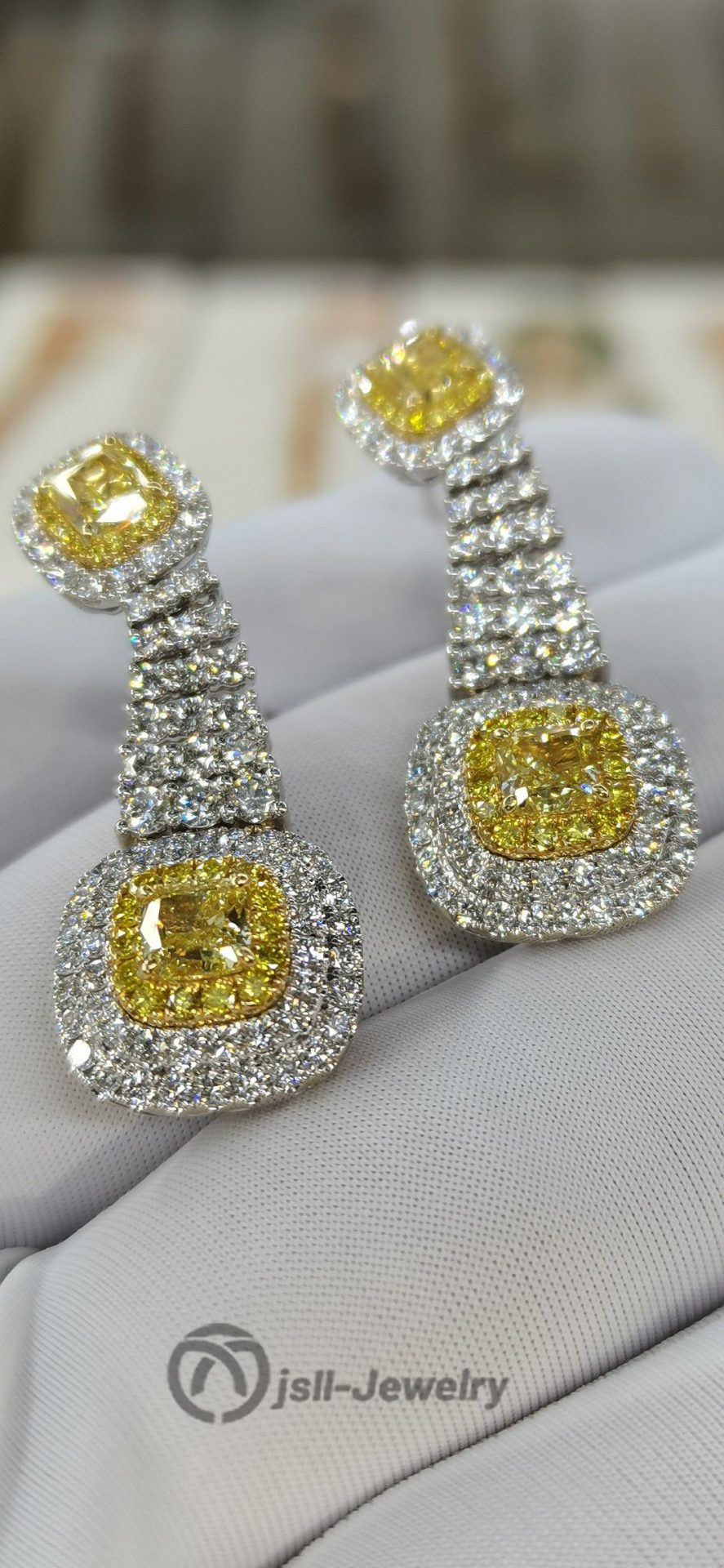 Jsll-Jewelry | Goddess fashion wear yellow diamond ear racket