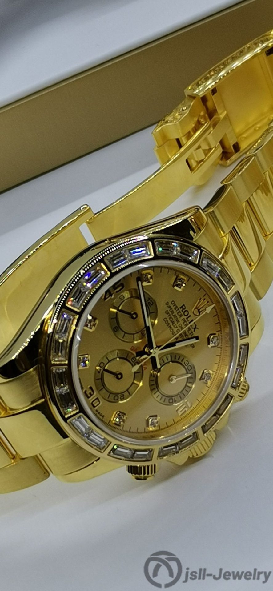 Jsll-Jewelry | Ditona Square Diamond Automatic Mechanical Gold Watch (Gold plated)