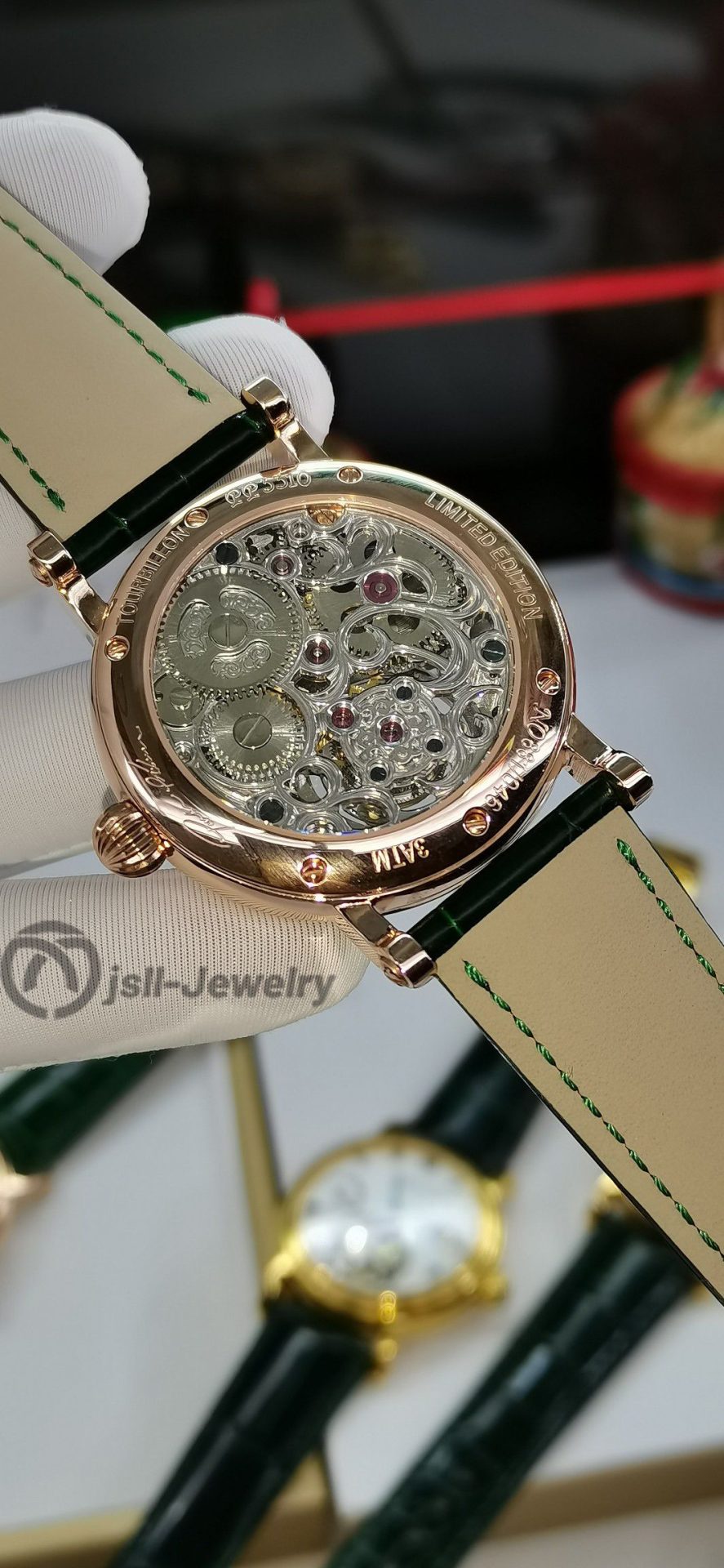 Jsll-Jewelry | Swiss Sun Moon Stars Tourbillon Rose Gold Watch (Gold plated)