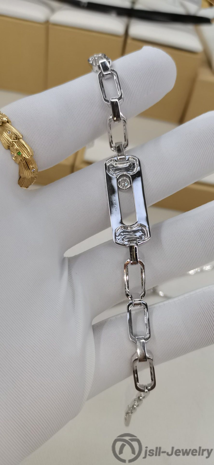 Jsll-Jewelry | 18K white gold with diamonds bracelet