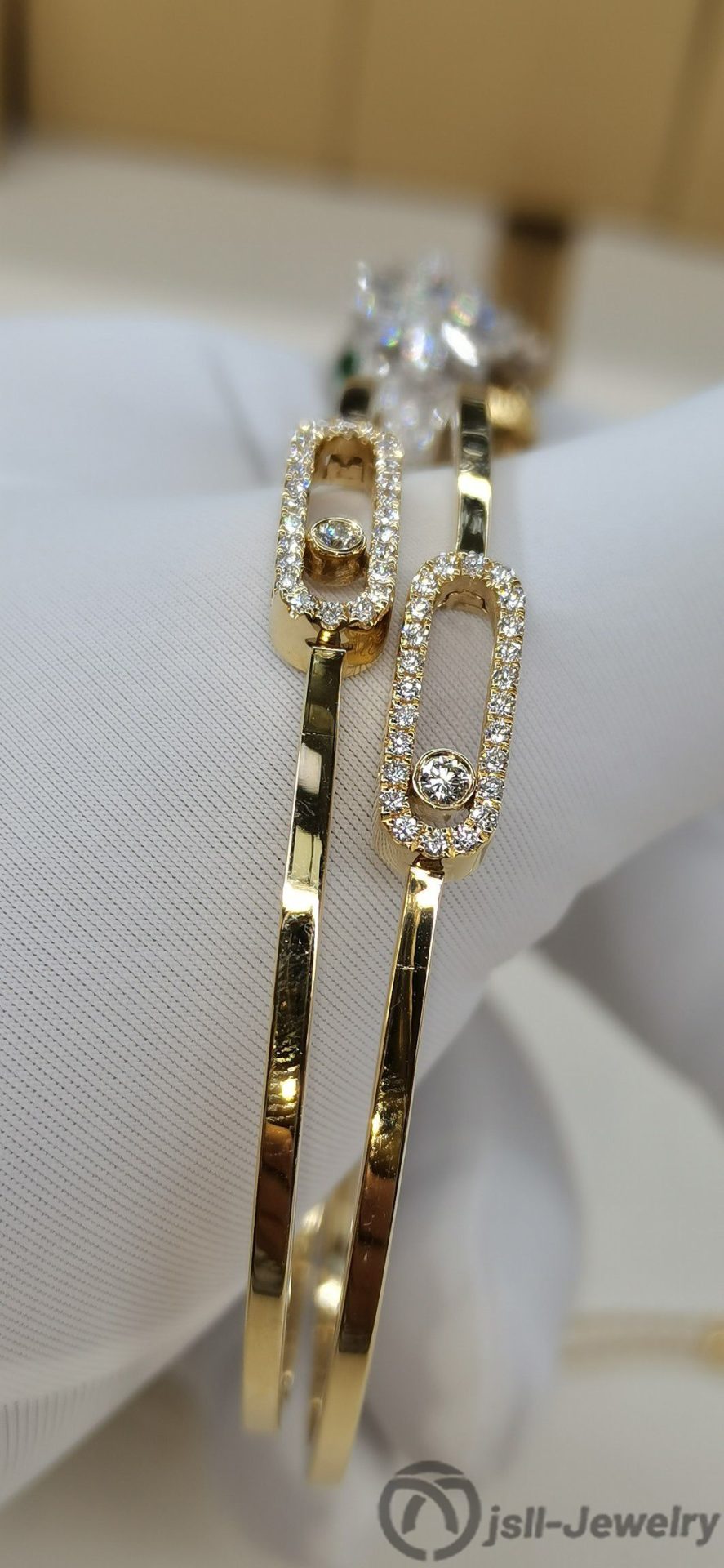 Jsll-Jewelry | 18K gold set with diamonds bracelet